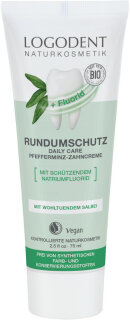 LOGODENT Rundumschutz Daily Care Pfefferminz-Zahncreme + Fluorid 75 ml