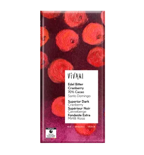 Vivani Edel Bitter Cranberry 80g