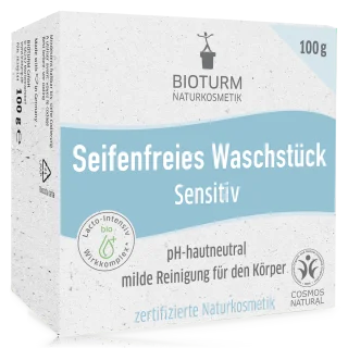 Bioturm Seifenfreies Waschstück Sensitiv Nr. 130 100g