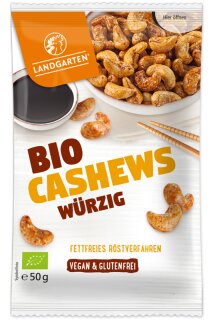 Landgarten Bio Cashews w&uuml;rzig 50g