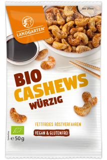 Landgarten Bio Cashews würzig 50g