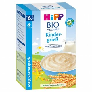 HiPP Bio Milchbrei Kindergrieß 450g