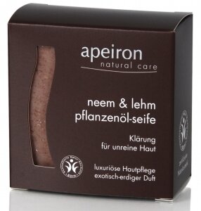 Apeiron Neem &amp; Lehm Pflanzen&ouml;l-Seife 100g