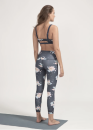 Boochen High-Waist Leggings in Dark Sakura Print