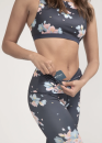 Boochen High-Waist Leggings in Dark Sakura Print