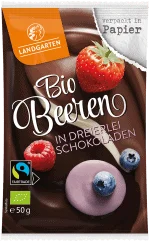 Landgarten Bio Beeren in Dreierlei Schokoladen 50g