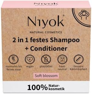 Niyok 2 in1 Festes Shampoo & Conditioner Soft Blossom 80g