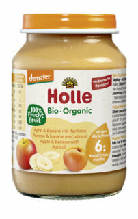 Holle Bio Apfel &amp; Banane mit Aprikose 190g