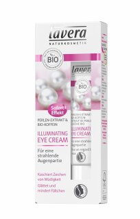 Lavera Illuminating Eye Cream mit Perlen-Extrakt & Bio-Koffein 15ml