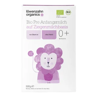 Löwenzahn Organics Pre Anfangsmilch auf Ziegenmilchbasis 0+ 500g