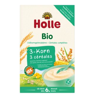 Holle Bio Vollkorngetreidebrei 3-Korn 250g