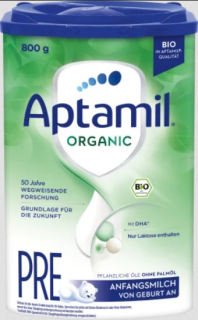 Aptamil Organic Pre Anfangsmilch 800g