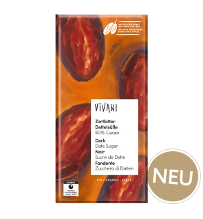 Vivani Zartbitter Dattelsüße 80g